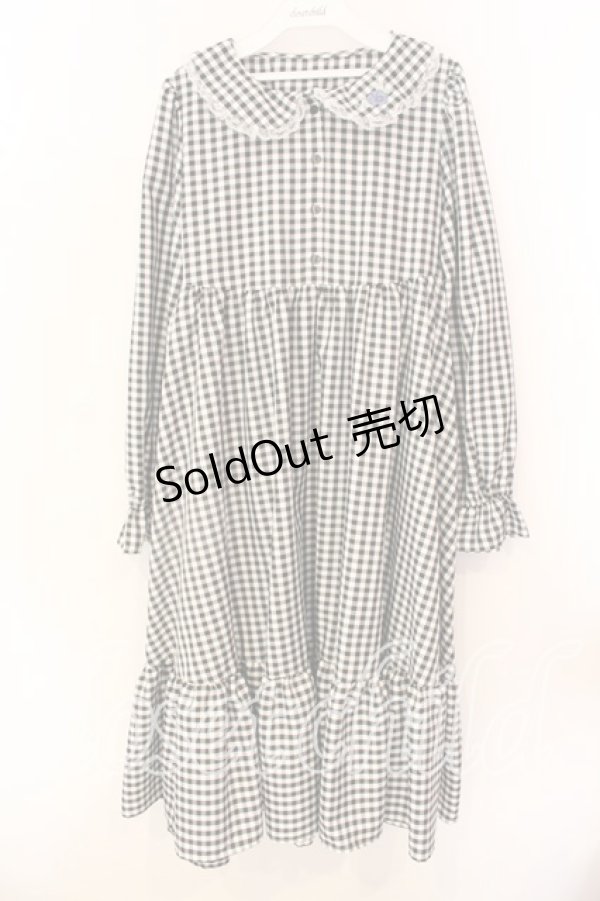 画像1: FLC / 星名桜子/ギンガムチェックワンピース Ｍ クロ×シロ O-25-12-18-007-0-OP-IG-OS (1)