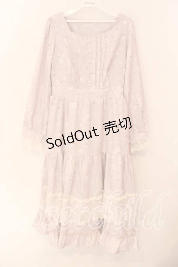 画像1: axes femme / SAKURAティアードワンピース F ピンク O-25-12-18-086-AX-OP-OW-OS (1)