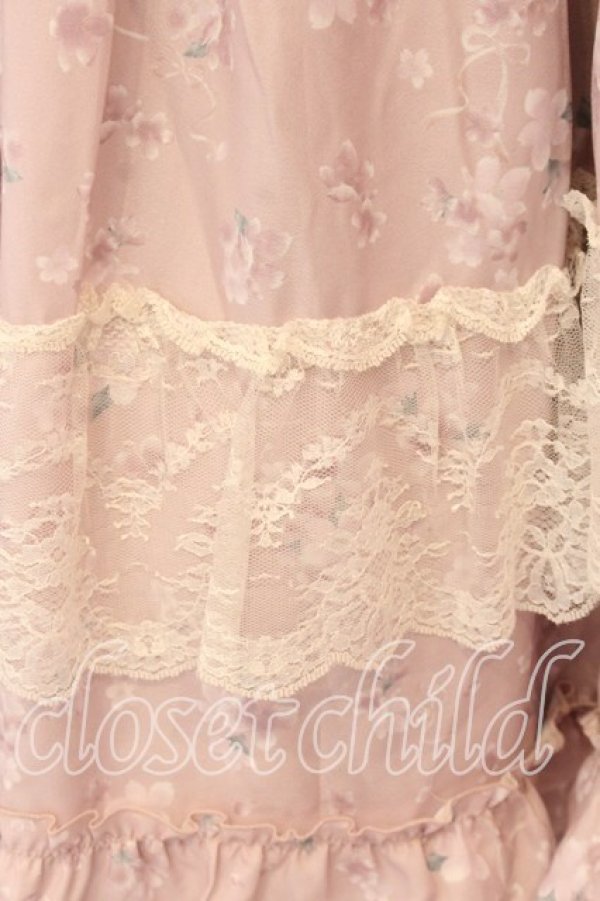 画像2: axes femme / SAKURAティアードワンピース F ピンク O-25-12-18-086-AX-OP-OW-OS (2)