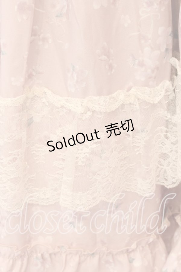 画像2: axes femme / SAKURAティアードワンピース F ピンク O-25-12-18-086-AX-OP-OW-OS (2)