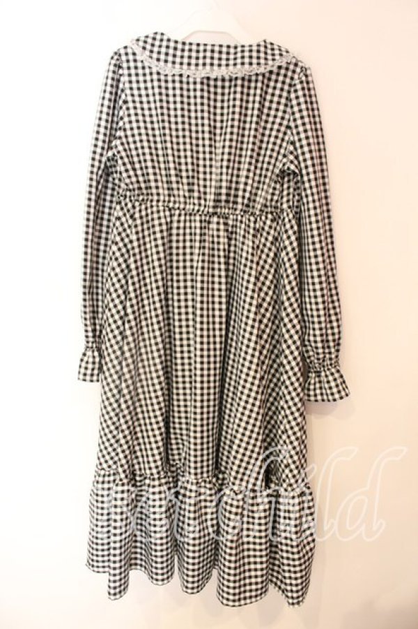 画像3: FLC / 星名桜子/ギンガムチェックワンピース Ｍ クロ×シロ O-25-12-18-007-0-OP-IG-OS (3)