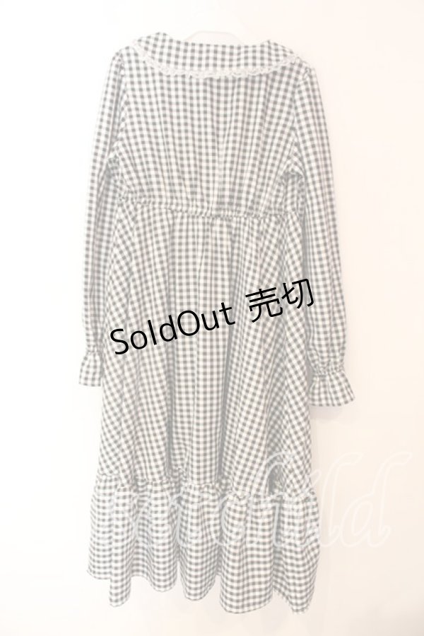 画像3: FLC / 星名桜子/ギンガムチェックワンピース Ｍ クロ×シロ O-25-12-18-007-0-OP-IG-OS (3)