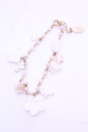 画像: KANEKO ISAO / 貝使いモチーフブレスレット  ゴールド O-25-12-18-2001-EL-AC-IG-OS