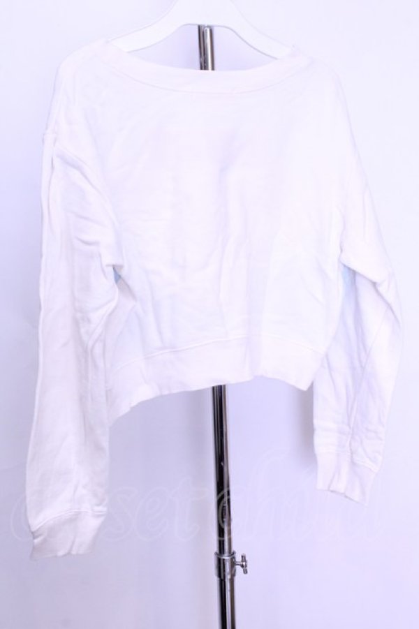 画像2: Honey Cinnamon / もこもこロゴショートスウェット  シロ×サックス O-25-12-18-2036-LO-TO-IG-OS (2)