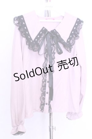画像: MA*RS / ハートはしごレースブラウス  ピンク O-25-12-18-2038-EL-BL-IG-OS