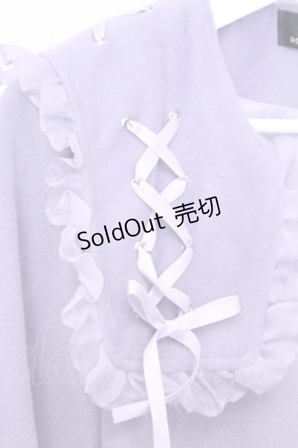 画像2: Rojita / レースアップカラーAラインコート  グレー O-25-12-18-2041-LO-CO-IG-OS (2)