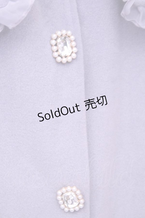 画像3: Rojita / レースアップカラーAラインコート  グレー O-25-12-18-2041-LO-CO-IG-OS (3)