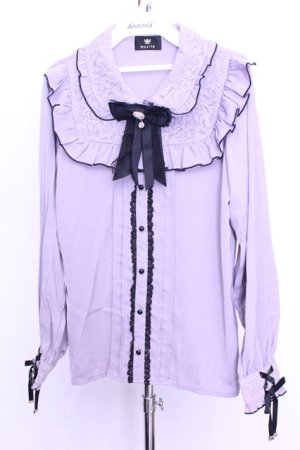 画像: Rojita / ハートブローチ付きレース切り替えブラウス  ラベンダー O-25-12-18-2043-LO-BL-IG-OS