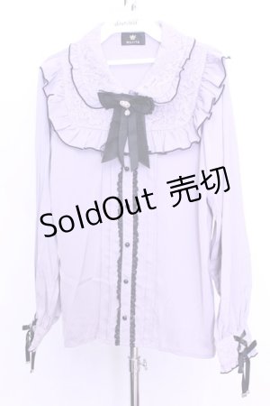 画像: Rojita / ハートブローチ付きレース切り替えブラウス  ラベンダー O-25-12-18-2043-LO-BL-IG-OS