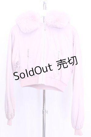 画像: MA*RS / ファーフードブルゾン  ピンク O-25-12-18-2044-EL-JA-IG-OS