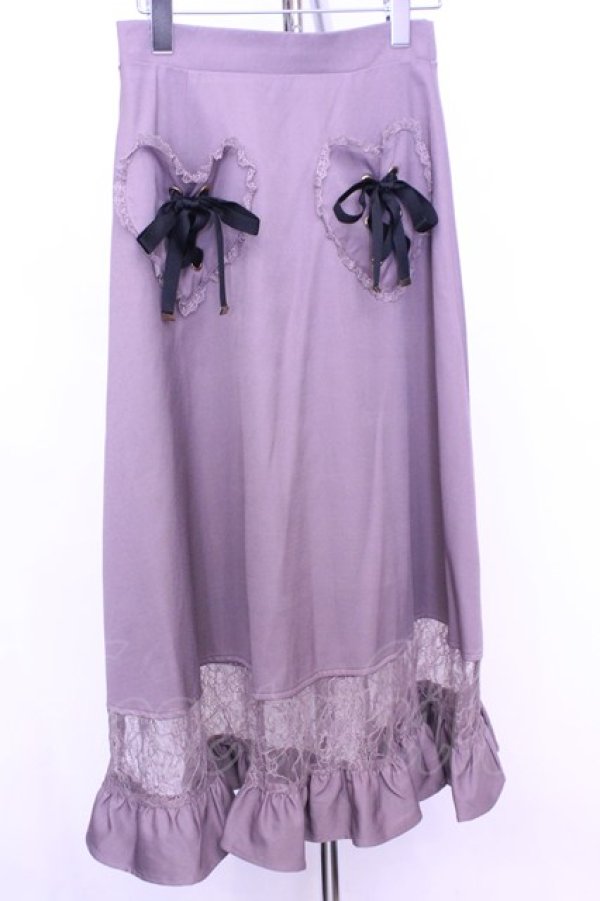 画像1: Rojita / ハートポケットレース切替スカート  ピンク O-25-12-18-2045-LO-SK-IG-OS (1)