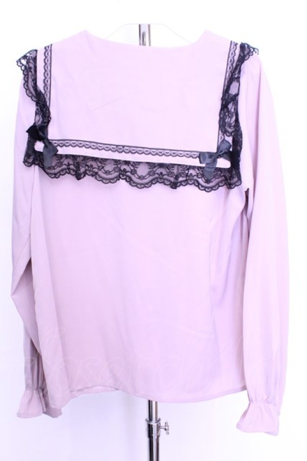 画像2: MA*RS / ラッセルレース丸襟ブラウス  ピンク O-25-12-18-2049-EL-BL-IG-OS (2)