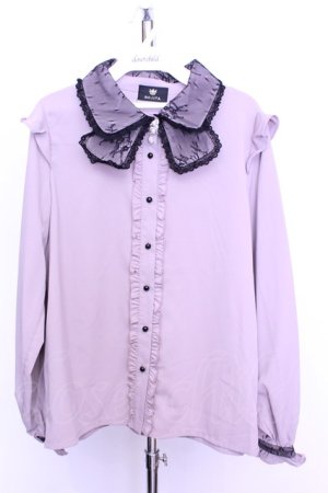 画像: Rojita / 衿レース前立てフリルブラウス  ピンク O-25-12-18-2050-LO-BL-IG-OS