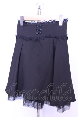 画像: MA*RS / バックリボンフレアスカート  クロ O-25-12-18-2053-EL-SK-IG-OS