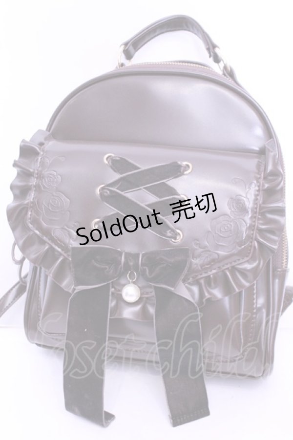 画像1: axes femme POETIQUE / レースアップミニリュック  ブラウン O-25-12-18-2063-AX-BG-OW-ZT335 (1)