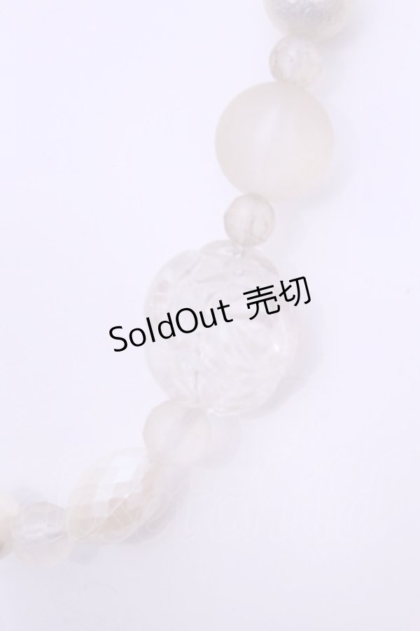 画像2: PINK HOUSE / クリアローズビーズネックレス  シロ系 O-25-12-18-2009-LO-AC-IG-OS (2)
