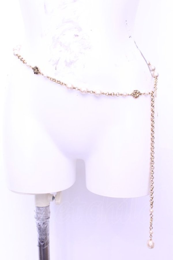 画像1: KANEKO ISAO / パールチェーンベルト  ゴールド O-25-12-18-2011-EL-AC-IG-OS (1)