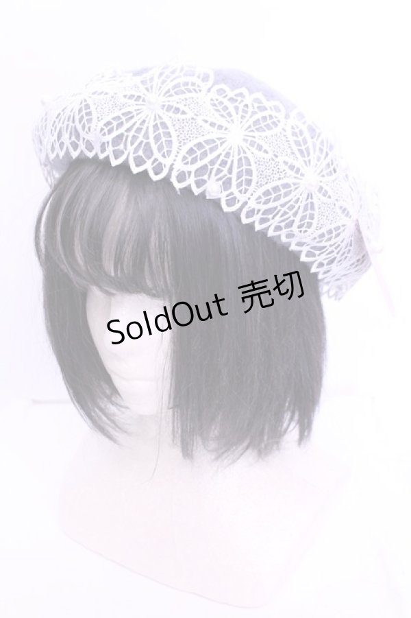 画像1: m petit by misako / TT*AMレースBベレー 57.5ｃｍ グレー O-25-12-18-2013-LO-AC-OW-ZT0104R (1)