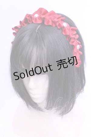 画像: m petit by misako / パールギャザーカチューシャ  アカ O-25-12-18-2016-LO-ZA-OW-ZT488-F006