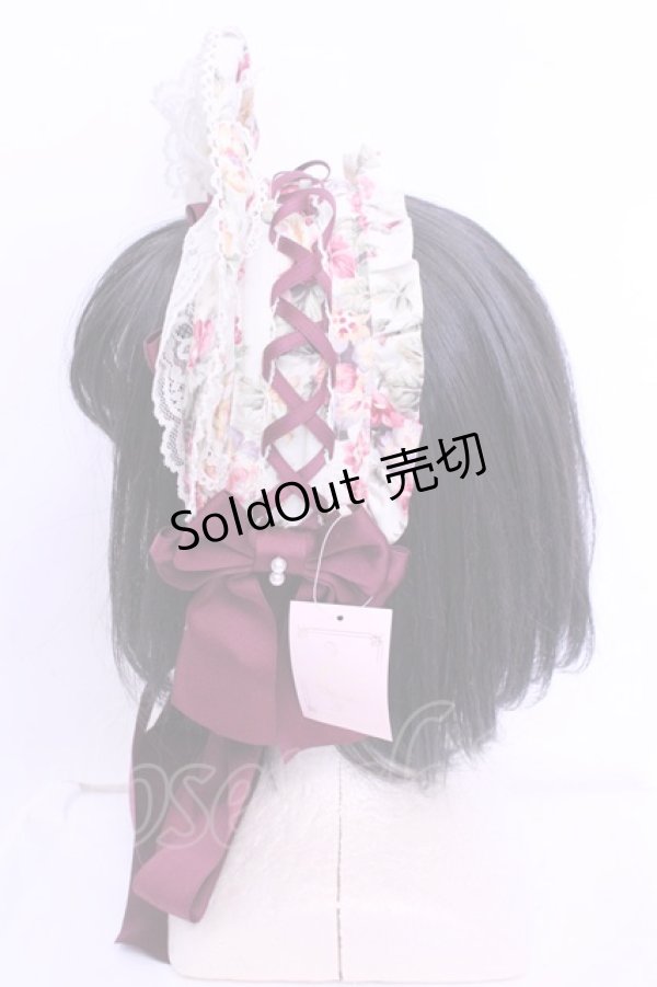 画像3: metamorphose / ロザリーハーフボンネット  アイボリー O-25-12-18-2021-ME-AC-OW-OS (3)