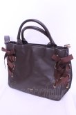 画像1: m petit by misako / AMレースアップ 2WAY トートバッグ  ブラウン O-25-12-18-2026-LO-BG-OW-OS (1)