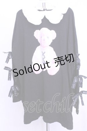 画像: Ank Rouge / くまちゃんロンTe  クロ×シロ O-25-12-18-2029-CA-TO-IG-OS