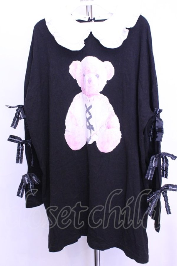 画像1: Ank Rouge / くまちゃんロンTe  クロ×シロ O-25-12-18-2029-CA-TO-IG-OS (1)