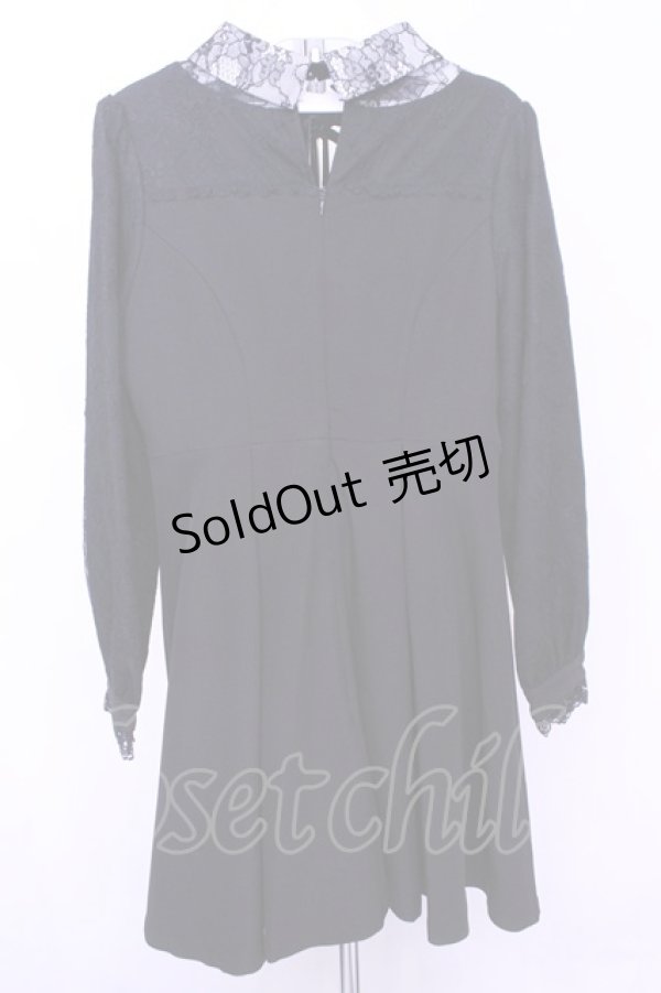 画像3: Rojita / レース切替リボンチョーカーワンピース  クロ O-25-12-18-2032-LO-OP-IG-OS (3)