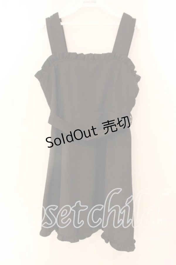 画像1: Ank Rouge / ベルト付きジャンパースカート  クロ O-25-12-18-013-CA-OP-IG-OS (1)