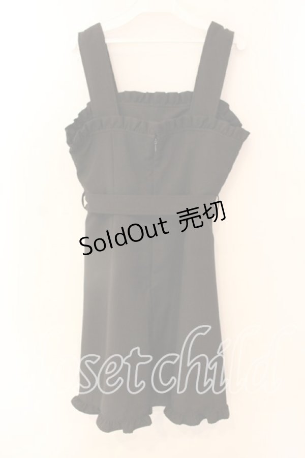 画像2: Ank Rouge / ベルト付きジャンパースカート  クロ O-25-12-18-013-CA-OP-IG-OS (2)