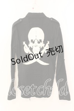 画像: BPN FOR MEN / バックスカルガーゼブラウス Ｍ ブラック O-25-12-18-018-GO-BL-IG-OS