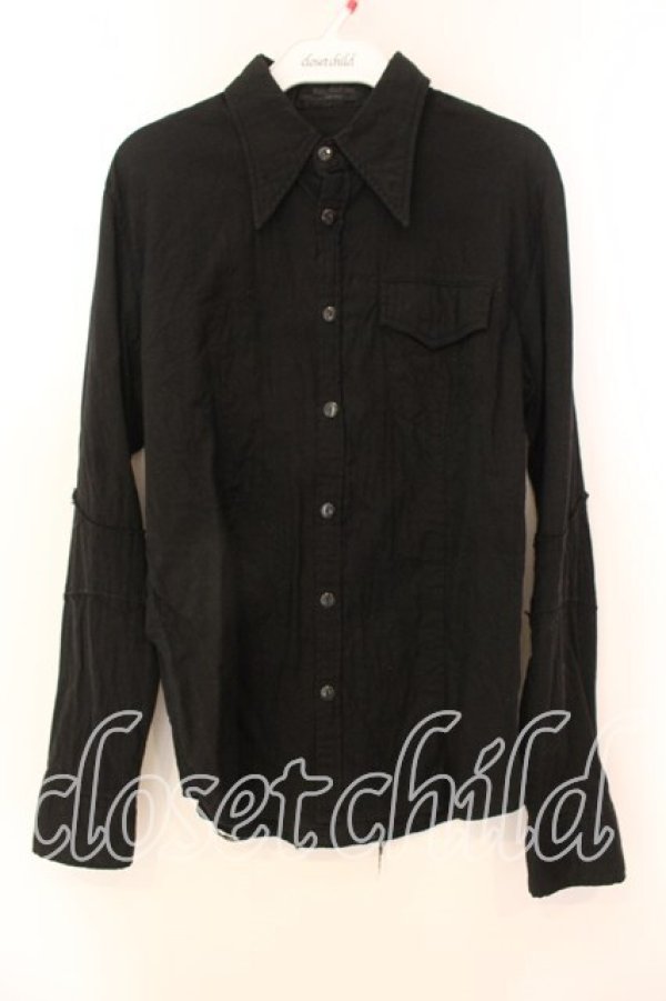 画像3: BPN FOR MEN / バックスカルガーゼブラウス Ｍ ブラック O-25-12-18-018-GO-BL-IG-OS (3)