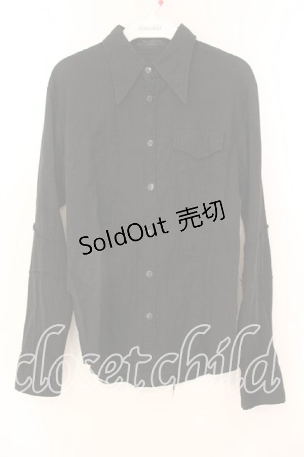 画像3: BPN FOR MEN / バックスカルガーゼブラウス Ｍ ブラック O-25-12-18-018-GO-BL-IG-OS (3)