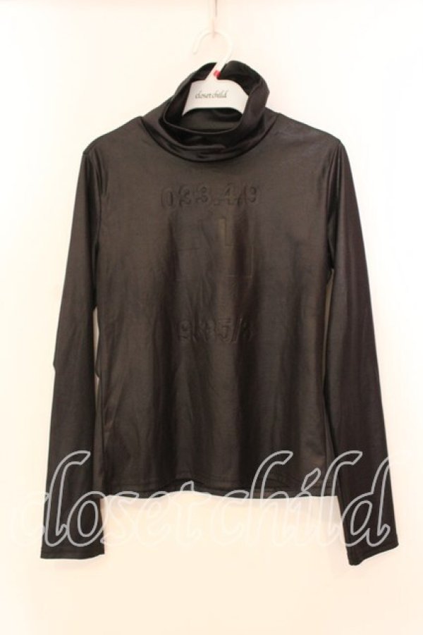 画像1: BATSU / ナンバーハイネックカットソー Ｍ ブラック O-25-12-18-019-PU-TO-IG-OS (1)