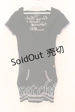 画像: HEAVEN and Earth / マシュマロフードワンピース  ブラック O-25-12-18-024-PU-OP-IG-OS