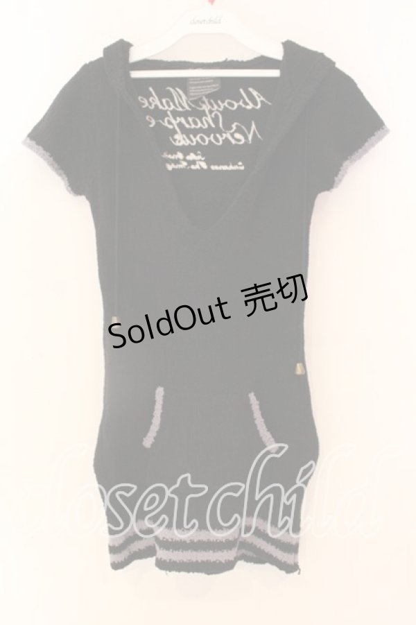 画像1: HEAVEN and Earth / マシュマロフードワンピース  ブラック O-25-12-18-024-PU-OP-IG-OS (1)