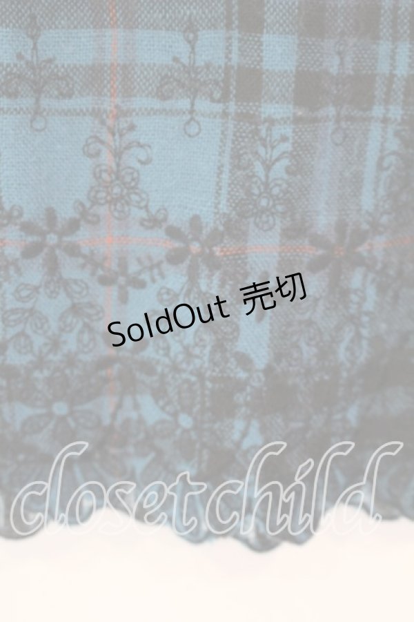 画像3: axes femme / スカラップ刺繍ストール  ブルー O-25-12-18-028-AX-ZA-IG-ZT1219Z (3)