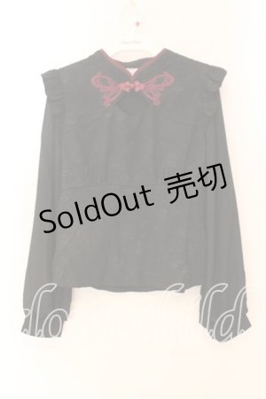 画像: axes femme POETIQUE / チャイナバタフライ刺繍ブラウス  クロ O-25-12-18-029-AX-BL-IG-OS