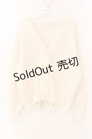 画像: axes femme / バックリボンニットカーデ  アイボリー O-25-12-18-031-AX-TO-IG-OS