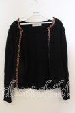 画像1: KANEKO ISAO / 花刺繍使いラメ入カーディガン  クロ O-25-12-19-032-EL-TO-OW-OS (1)