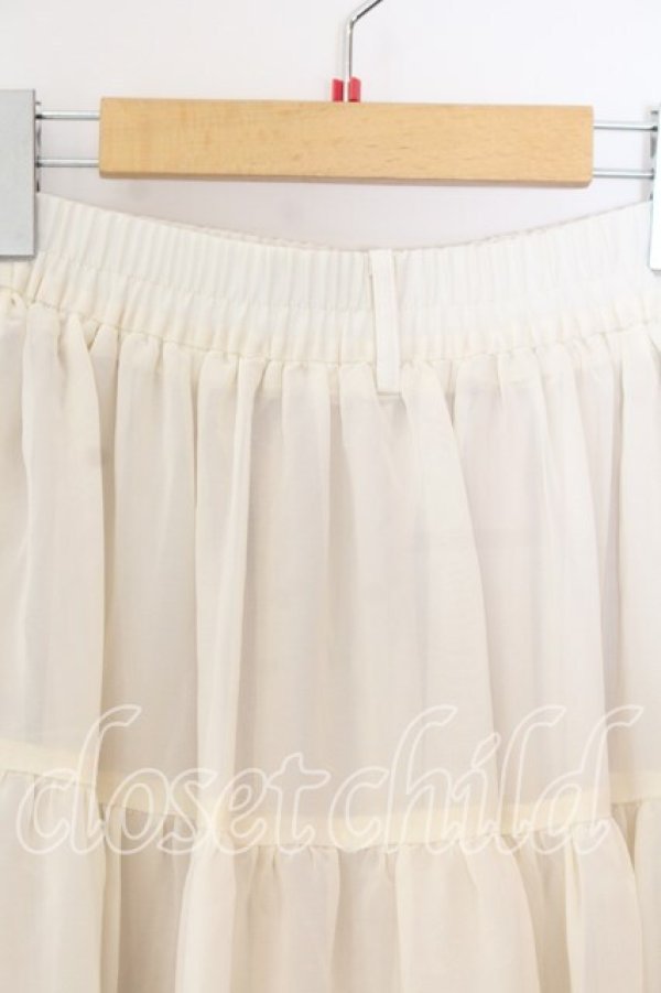 画像2: axes femme / 裾レースティアードスカート F キナリ O-25-12-19-004-AX-SK-OW-OS (2)