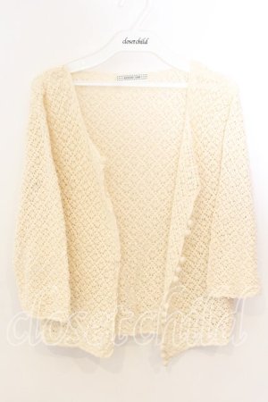 画像: KANEKO ISAO / フラワーレースカーディガン  アイボリー O-25-12-19-039-EL-TO-OW-OS