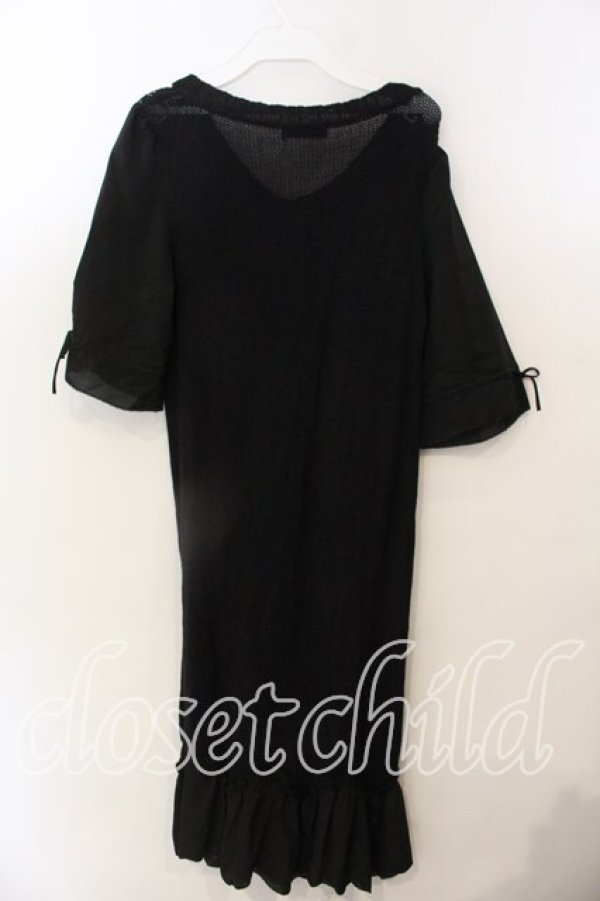 画像2: INGEBORG / 切替ニットワンピース  クロ O-25-12-19-041-LO-TO-OW-OS (2)