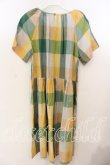 画像3: PINK HOUSE / Pワッペン使いブロックチェックワンピース  グリーン系 O-25-12-19-043-LO-OP-OW-OS (3)
