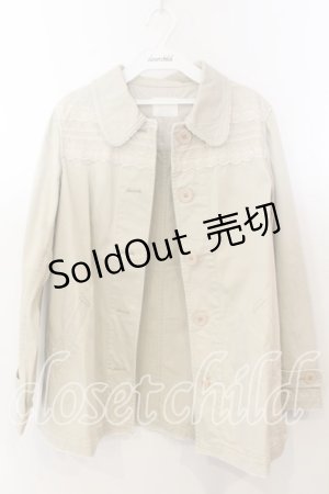 画像: PINK HOUSE / レース配色ジャケット  ベージュ O-25-12-19-045-LO-JA-OW-OS