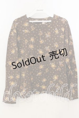 画像: WONDERFUL WORLD / 花柄カットソー  ブラウン O-25-12-19-046-LO-TO-OW-OS