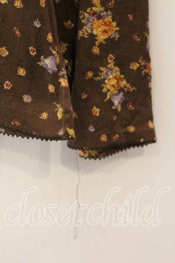 画像2: WONDERFUL WORLD / 花柄カットソー  ブラウン O-25-12-19-046-LO-TO-OW-OS (2)