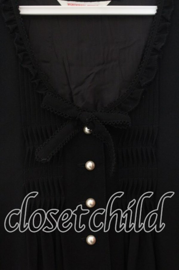 画像2: WONDERFUL WORLD / タック使いジャンパースカート  クロ O-25-12-19-049-LO-OP-OW-OS (2)