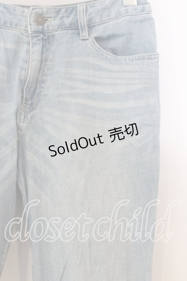 画像3: PINK HOUSE / 裾レースデニムパンツ M ブルー O-25-12-19-060-LO-PA-OW-OS (3)