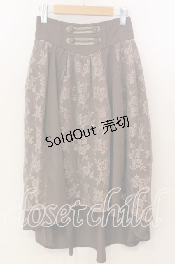 画像1: axes femme / レース切替ナポレオン風スカート M ブラウン O-25-12-19-007-AX-SK-OW-OS (1)